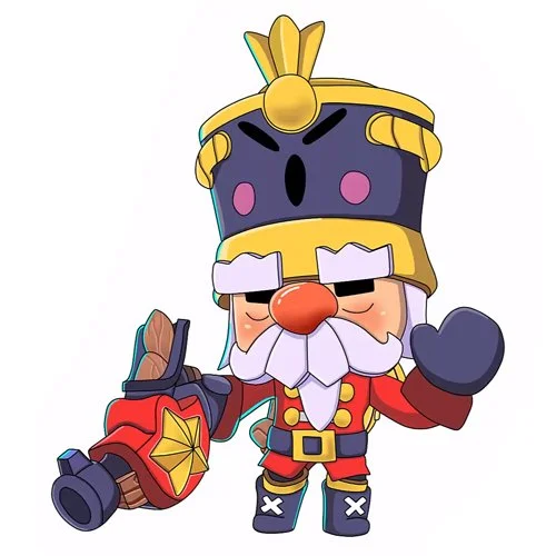 Цветной пример раскраски щелкунчик гейл (гэйл)