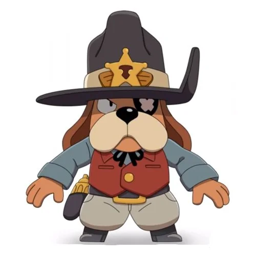 Цветной вариант раскраски шериф гавс новый скин