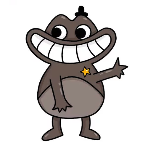 Цветной вариант раскраски sheriff toadsterl сад банбан