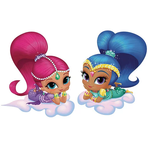 Цветной пример раскраски шиммер и шайн отдыхают