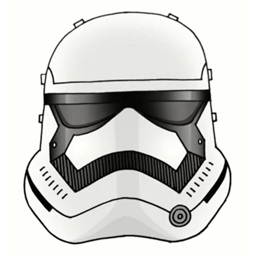 Цветной пример раскраски шлем имперца