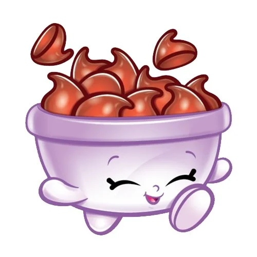 Цветной вариант раскраски шопкинс шоколадные конфеты