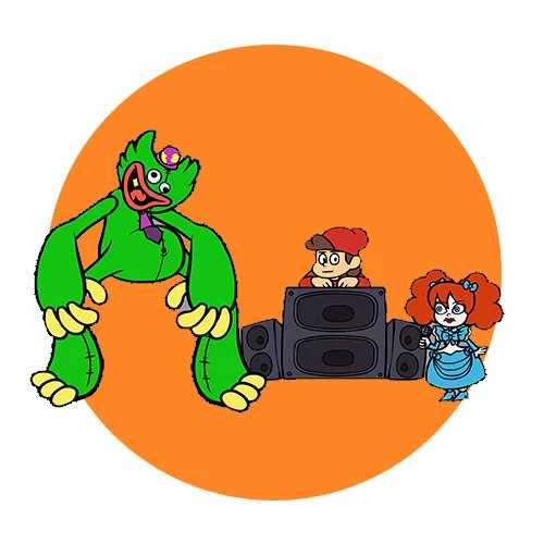 Цветной пример раскраски сили били поппи плейтайм