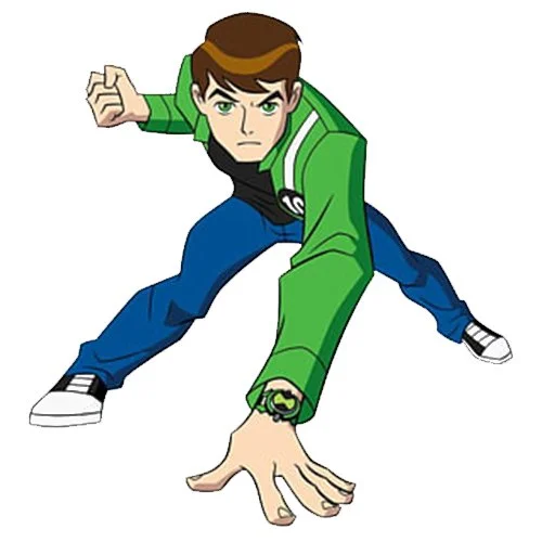 Цветной пример раскраски сильный бен 10