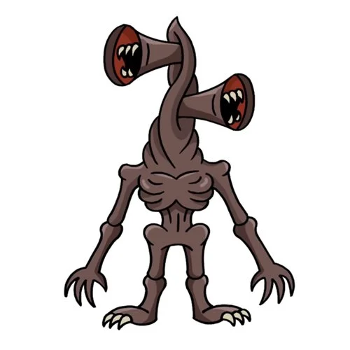 Цветной вариант раскраски сиреноголовый кричит