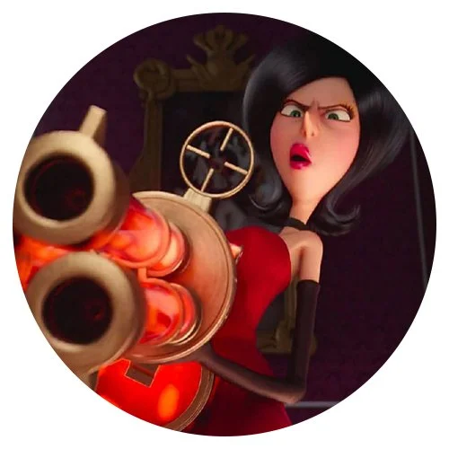 Цветной вариант раскраски скарлетт оверкилл