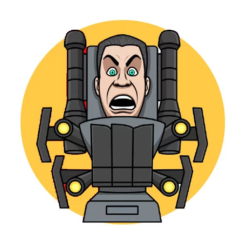 Цветной пример раскраски скибиди туалет g-man