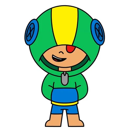 Цветной вариант раскраски скин леон боец