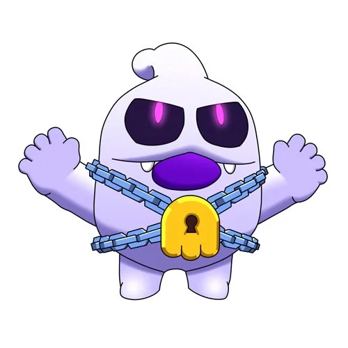 Цветной вариант раскраски скуик привидение