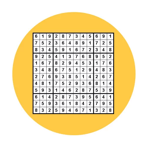 Цветной вариант раскраски сложное судоку-бабочка