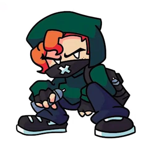 Цветной вариант раскраски софт пико friday night funkin