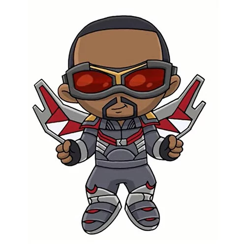 Цветной вариант раскраски сокол мстители