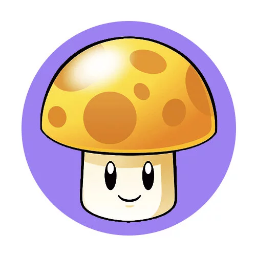 Цветной вариант раскраски солнечный гриб