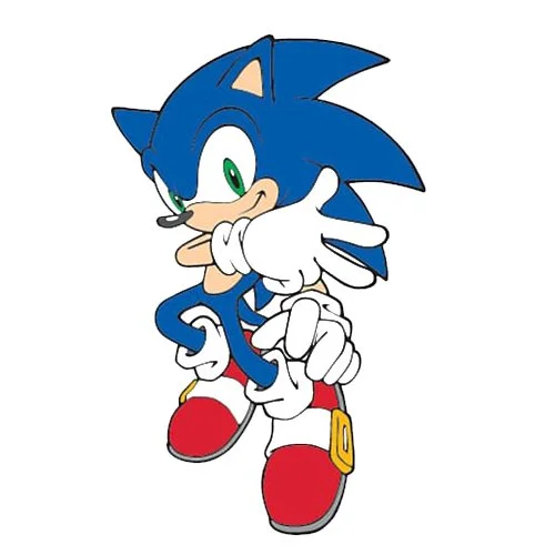 Цветной пример раскраски соник йоу