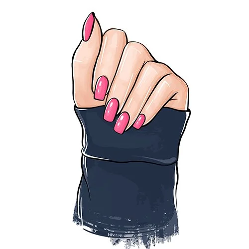 Цветной вариант раскраски современный маникюр