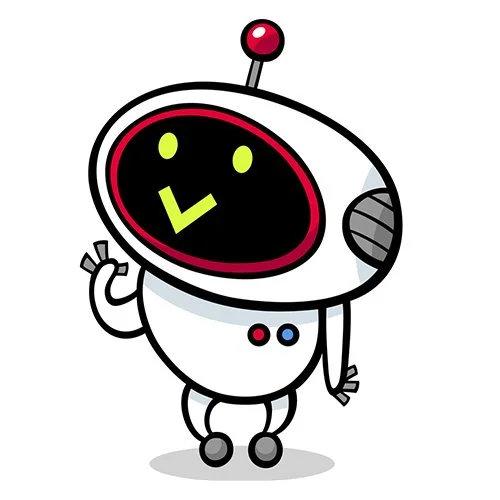 Цветной вариант раскраски современный робот