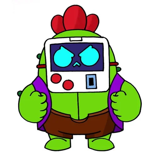 Цветной вариант раскраски спайк 8 бит