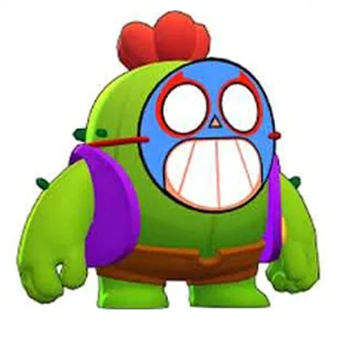 Цветной вариант раскраски спайк в маске