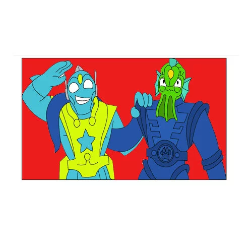 Цветной вариант раскраски стар шедоу и орбитокс гуджитсу