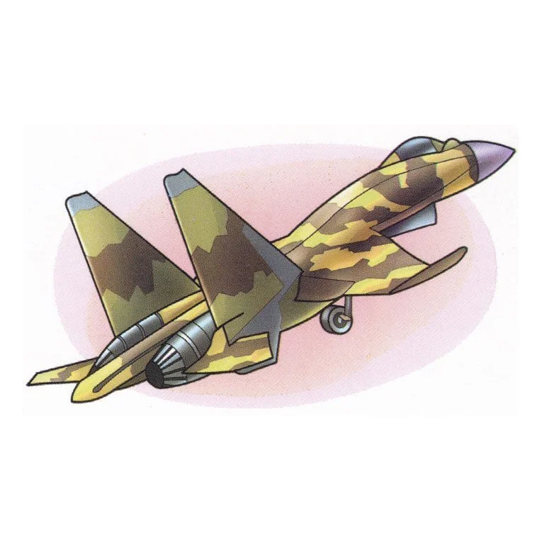 Цветной пример раскраски су-37  экспериментальный сверхманевренный истребитель