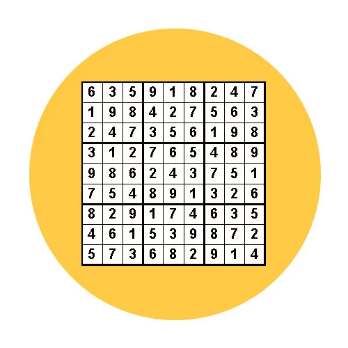 Цветной вариант раскраски судоку астерикс