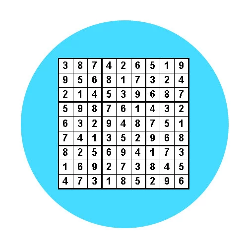 Цветной вариант раскраски судоку без касаний