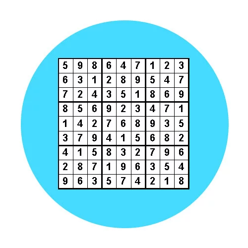 Цветной вариант раскраски судоку-отшельники без касаний