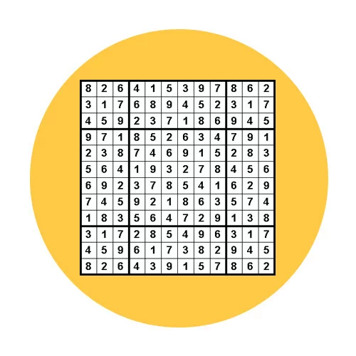 Цветной вариант раскраски судоку сложный уровень