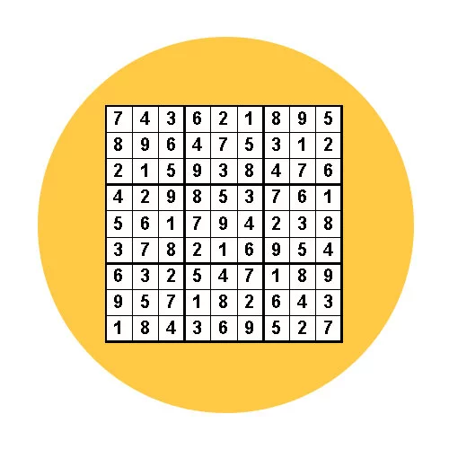 Цветной вариант раскраски судоку со звездочкой