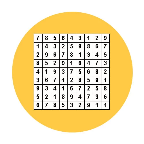 Цветной пример раскраски судоку со звездочкой астерикс