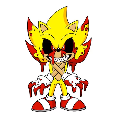 Цветной пример раскраски супер соник exe