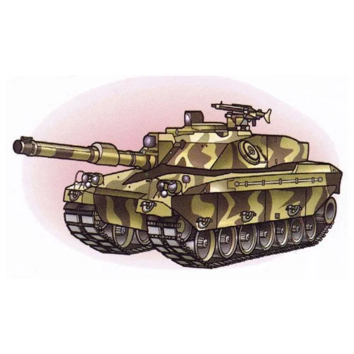 Цветной вариант раскраски танк челленджер