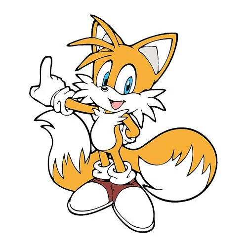 Цветной пример раскраски телз лисенок