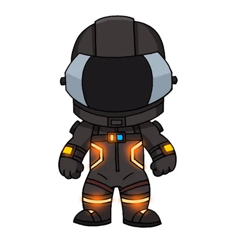 Цветной вариант раскраски темный странник фортнайт