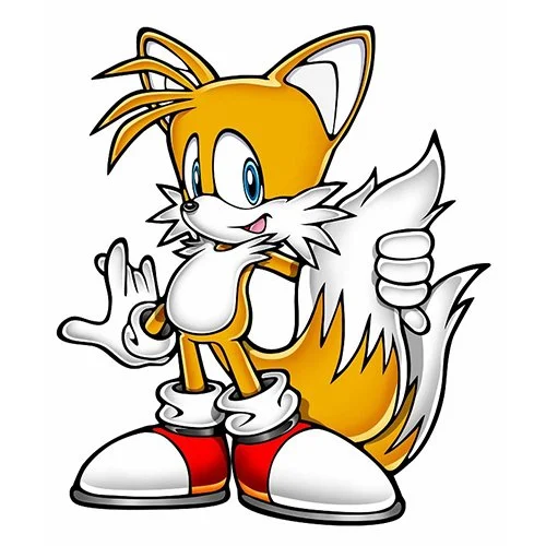 Цветной вариант раскраски тейлз друг соника