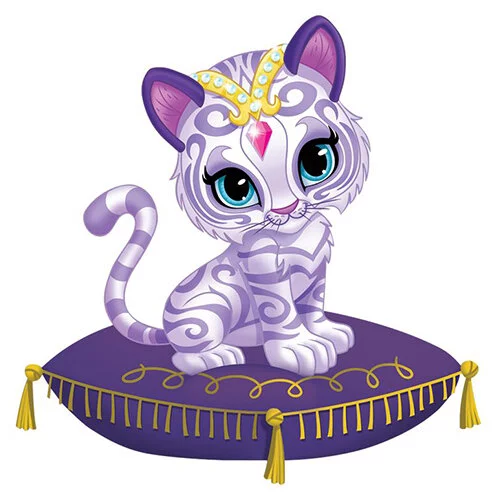 Цветной пример раскраски тигренок нахал на подушке