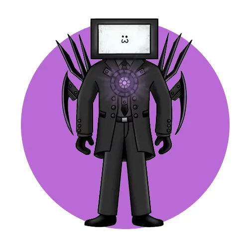 Цветной вариант раскраски титан тв-мэн скибиди туалет