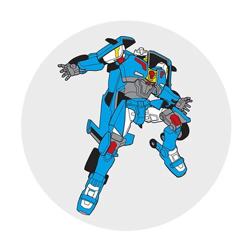 Цветной пример раскраски тобот evolutinon y