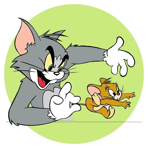 Цветной пример раскраски том поймал джерри