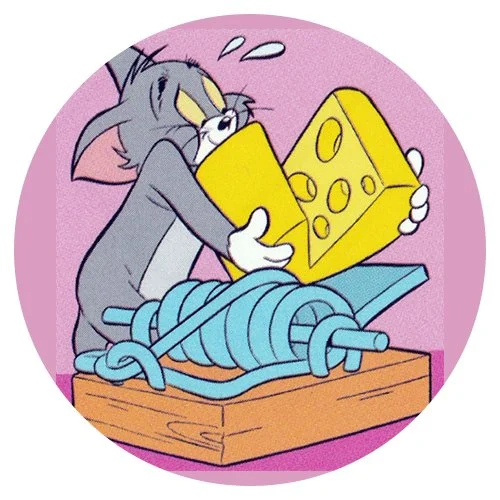 Цветной вариант раскраски том ставит ловушку