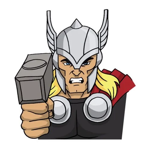 Цветной вариант раскраски тор сильный