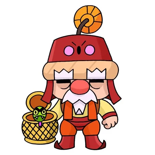 Цветной пример раскраски торговец гейл