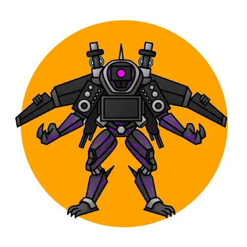 Цветной вариант раскраски трититан