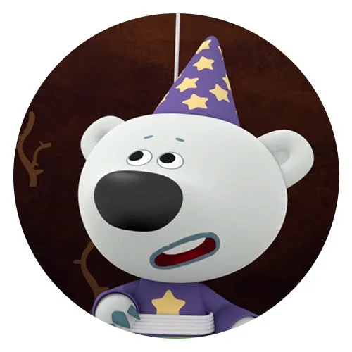 Цветной вариант раскраски тучка волшебник ми-ми-мишки