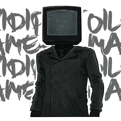 Цветной пример раскраски тв мэн скибиди туалет