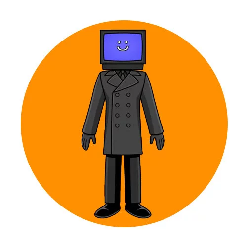 Цветной вариант раскраски tv мэн скибиди туалет