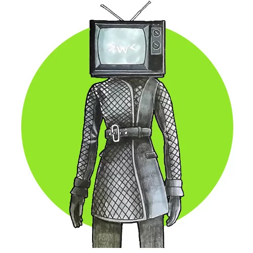 Цветной вариант раскраски тв вумен