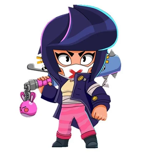 Цветной вариант раскраски ужасная биби новый скин