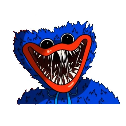 Цветной вариант раскраски устрашающий хагги вагги