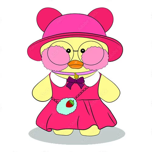 Цветной пример раскраски уточка лалафанфан новое платье